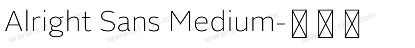 Alright Sans Medium字体转换